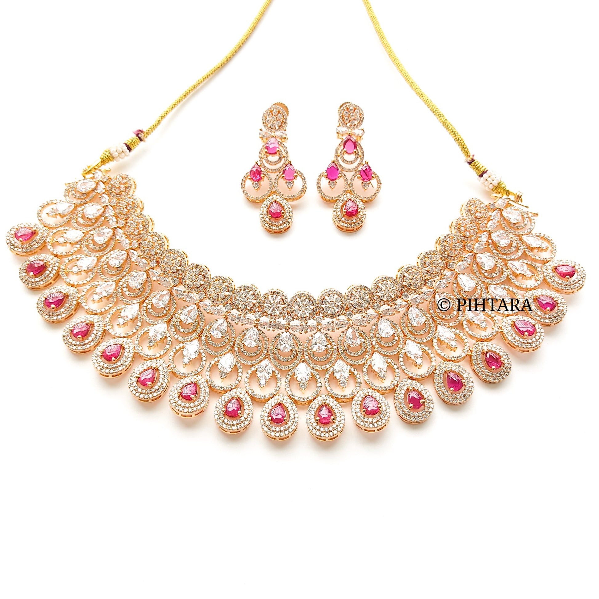 american diamond bridal choker set