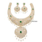 white stone bridal necklace set