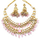 jadau kundan necklace with light pink beads