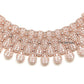 rose gold bridal choker set with tikka