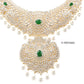 white stone bridal necklace set