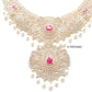 white stone bridal necklace set