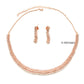 single line diamond tennis necklace set