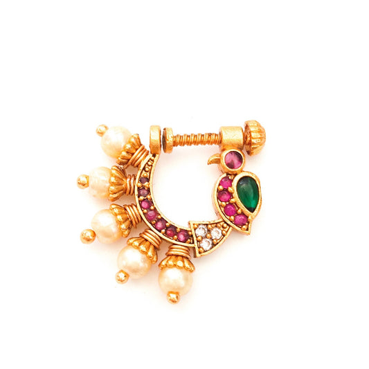 gold nose pin under 500