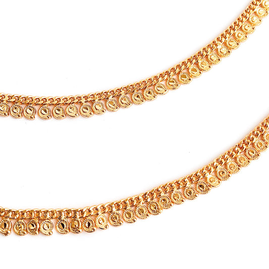 gold-plated anklets