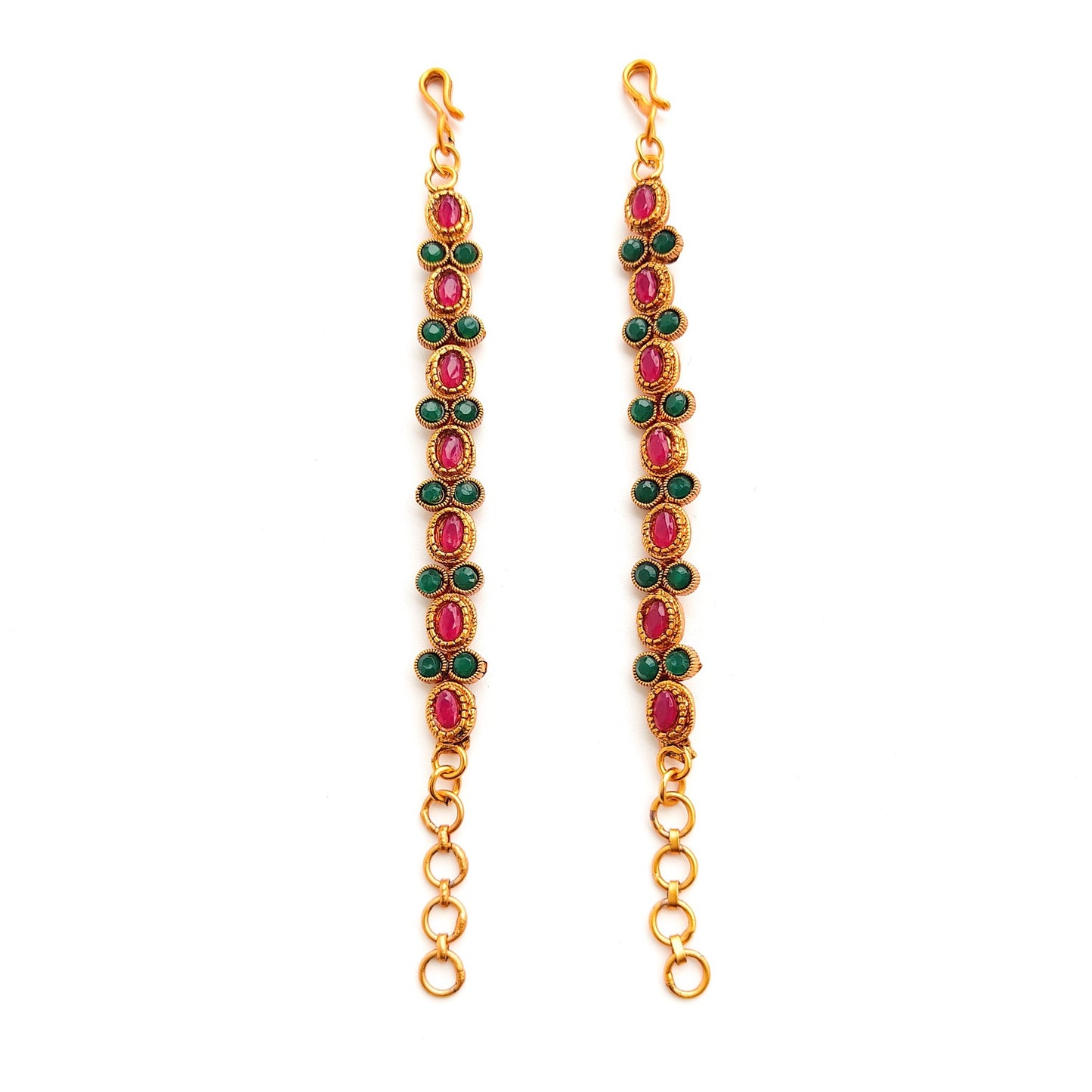 traditional straight ear chains or maatil