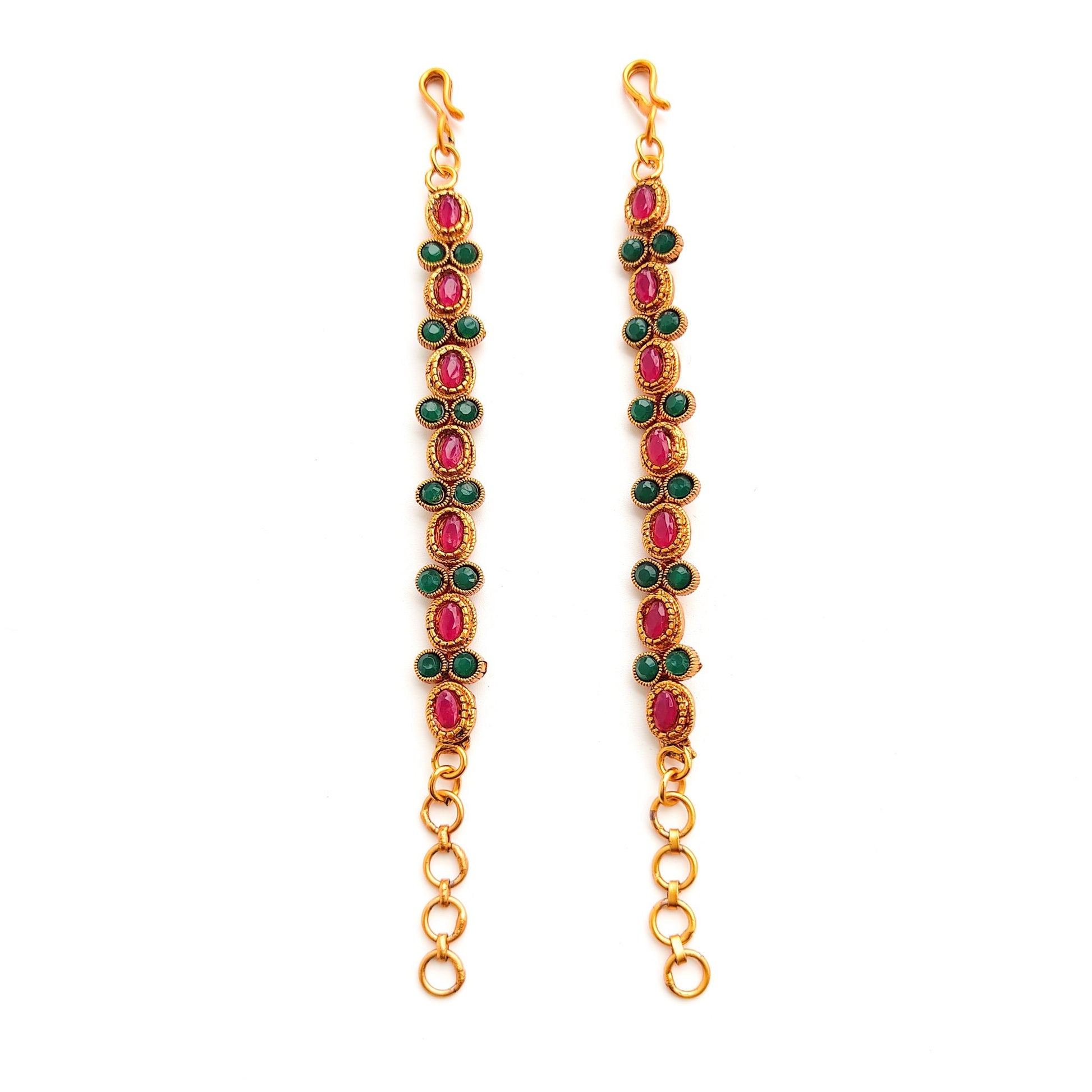 traditional straight ear chains or maatil