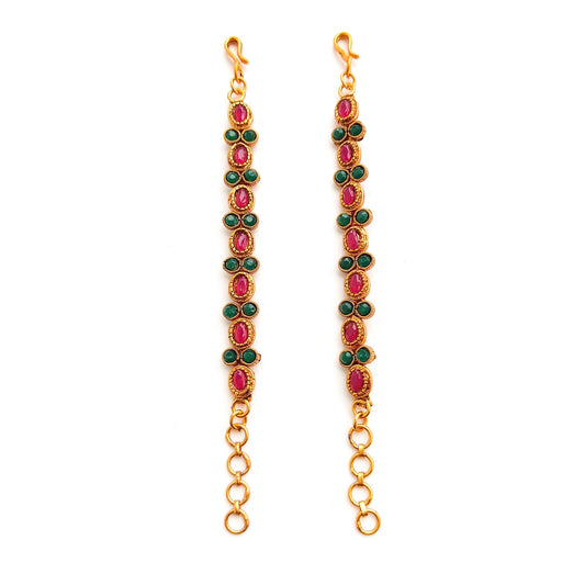 traditional straight ear chains or maatil