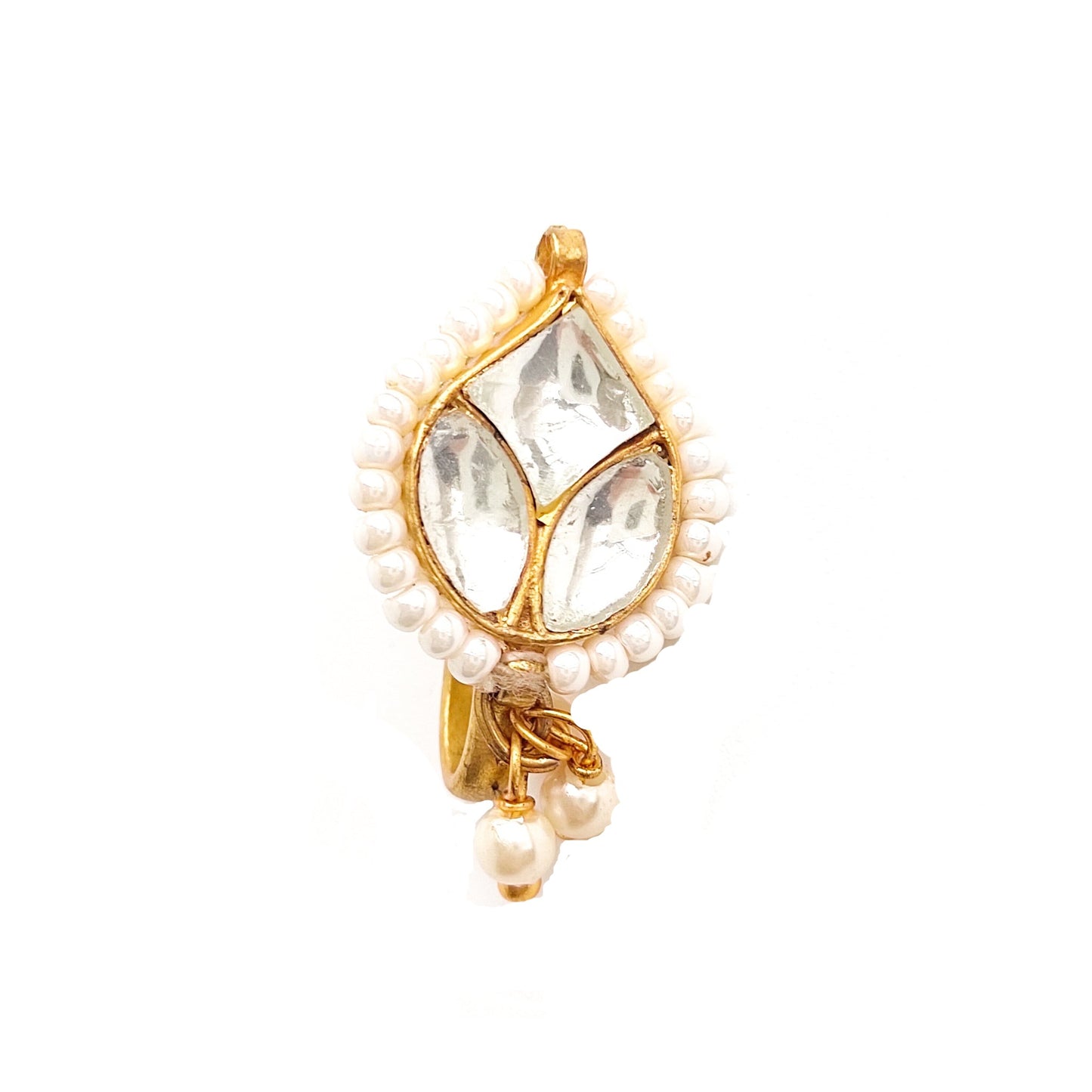 jadau kundan nose pin