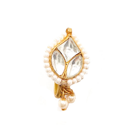 jadau kundan nose pin