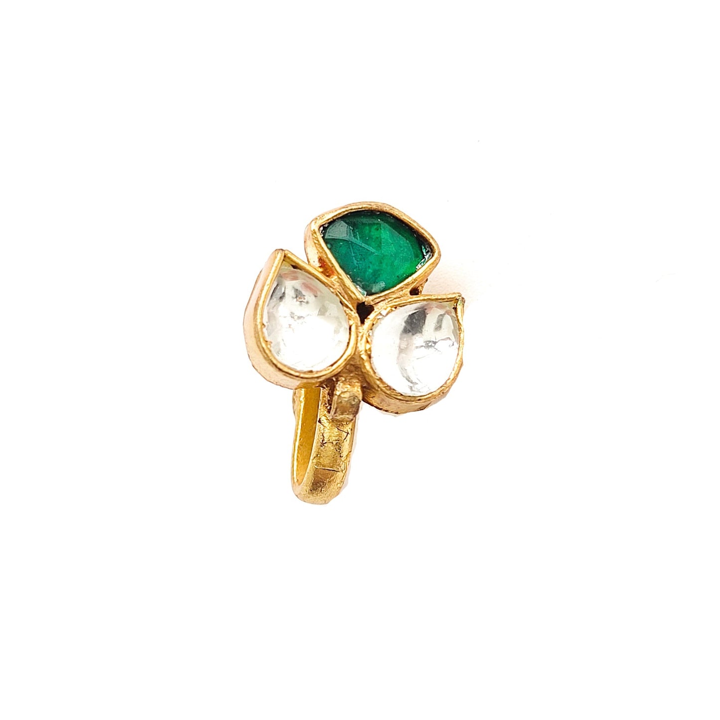 jadau kundan nose pin