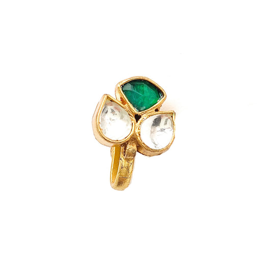 jadau kundan nose pin