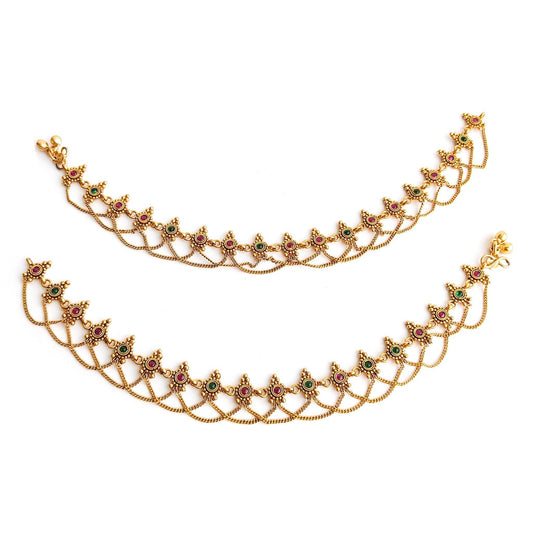 Designer gold anklets