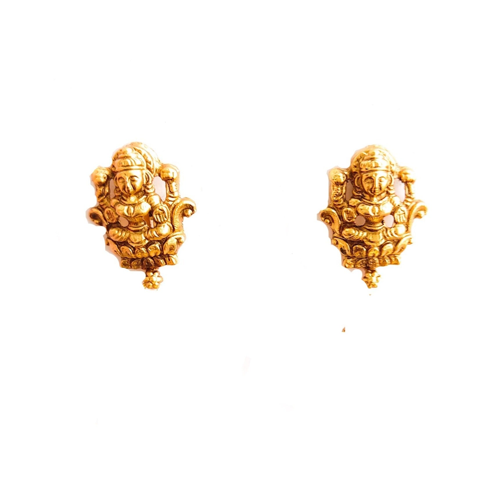 Heavy bridal pearl necklace with lakshmi motifs 