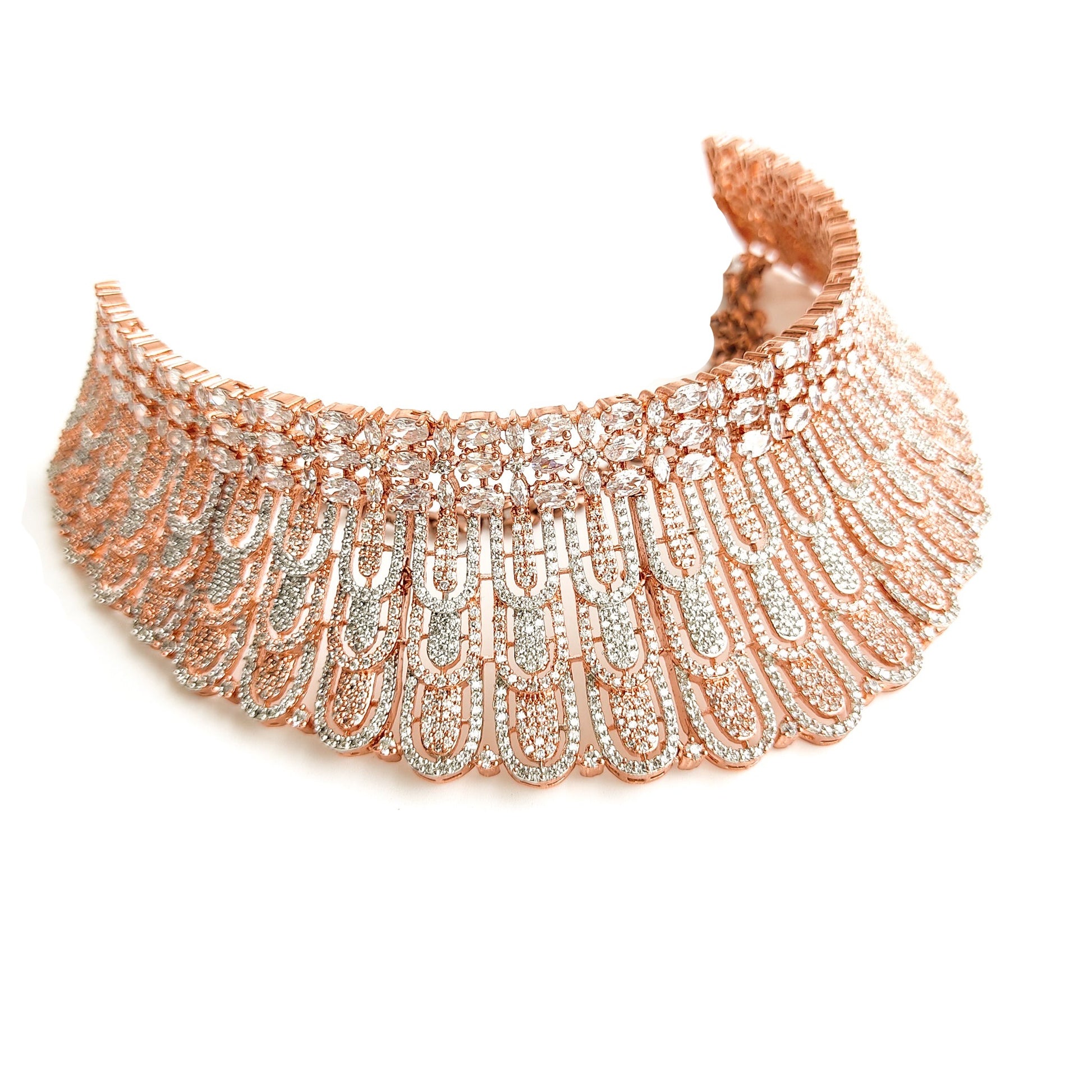 Rose gold choker set
