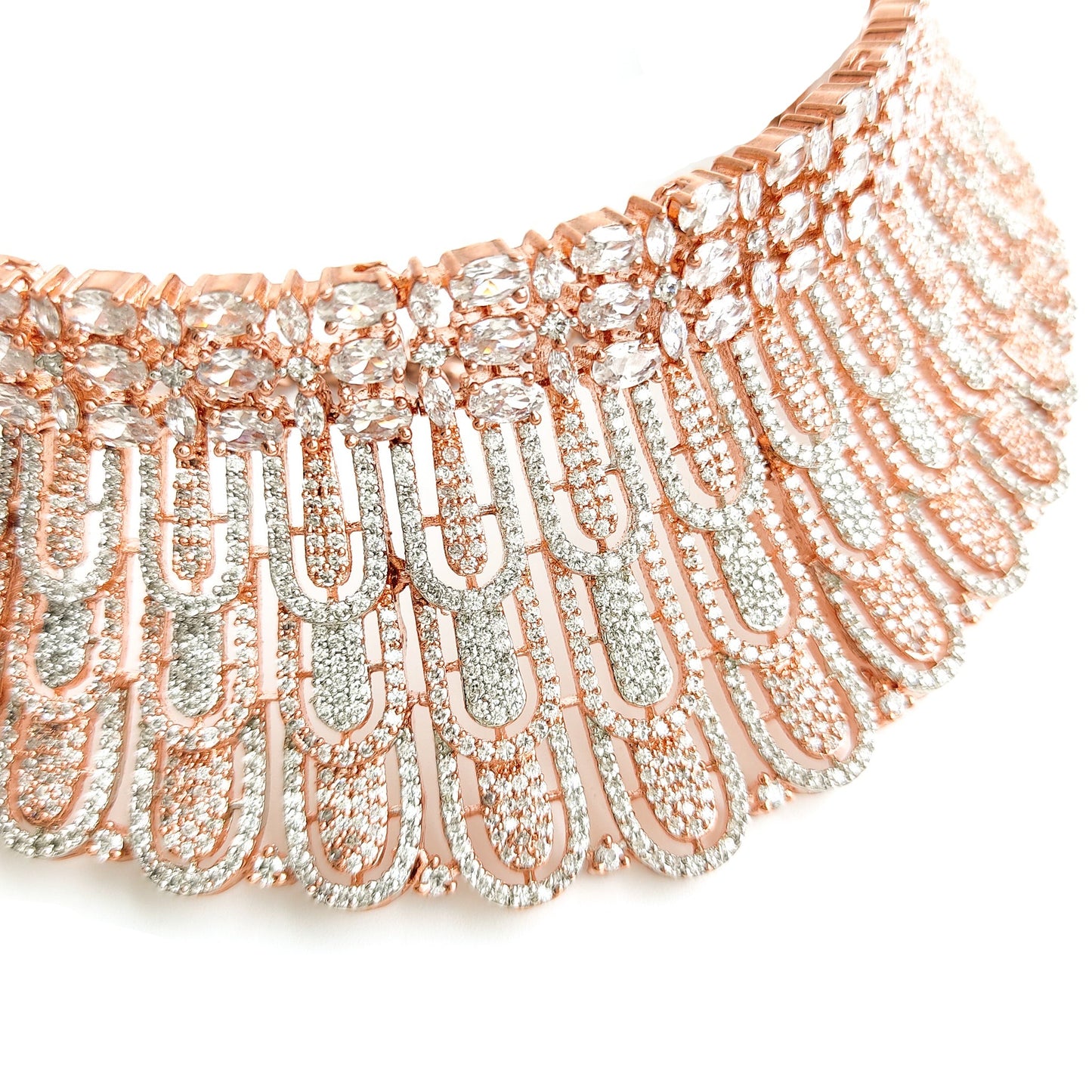 Rose gold choker set