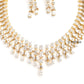 white stone necklace set