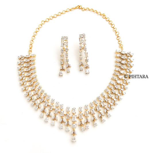 white stone necklace set