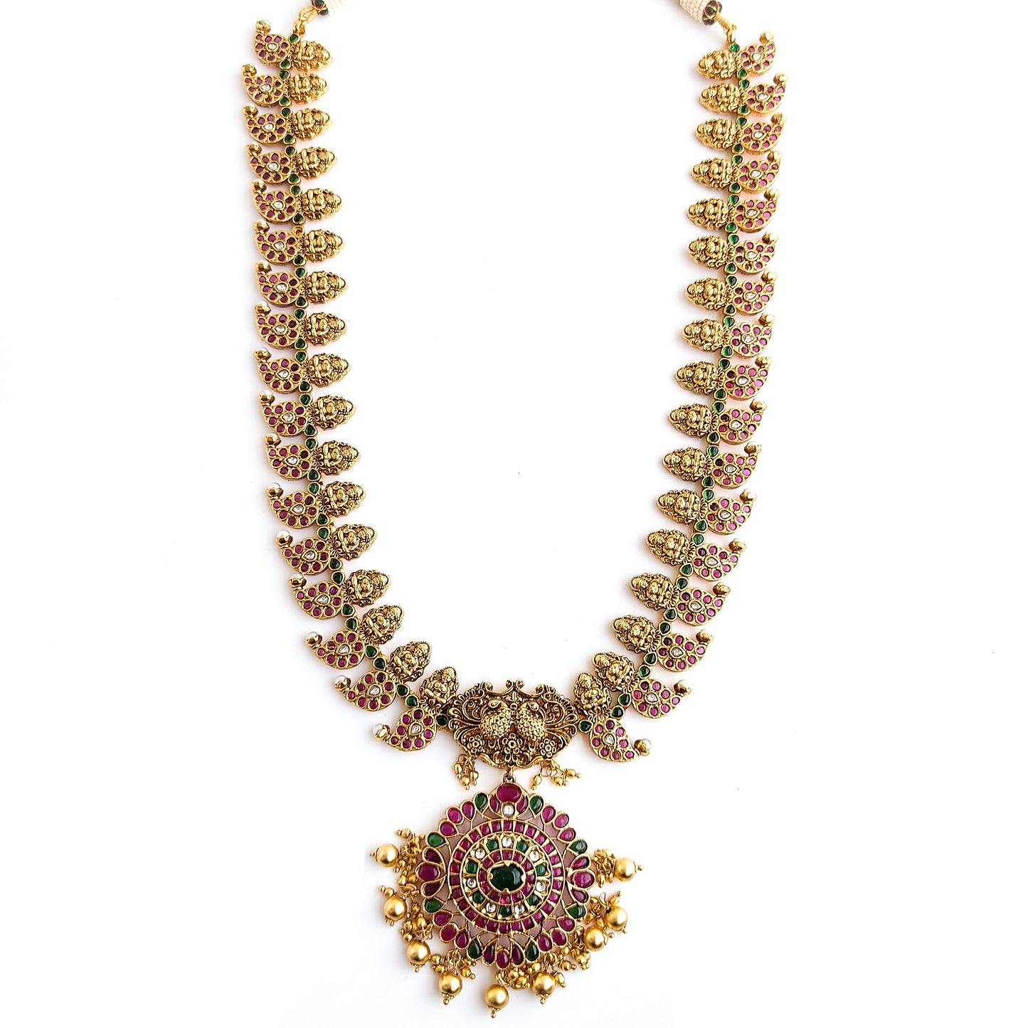 Antique gold haar set in mango design