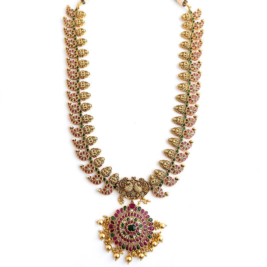 Antique gold haar set in mango design