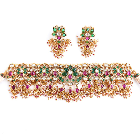 Kemp choker set with earrings