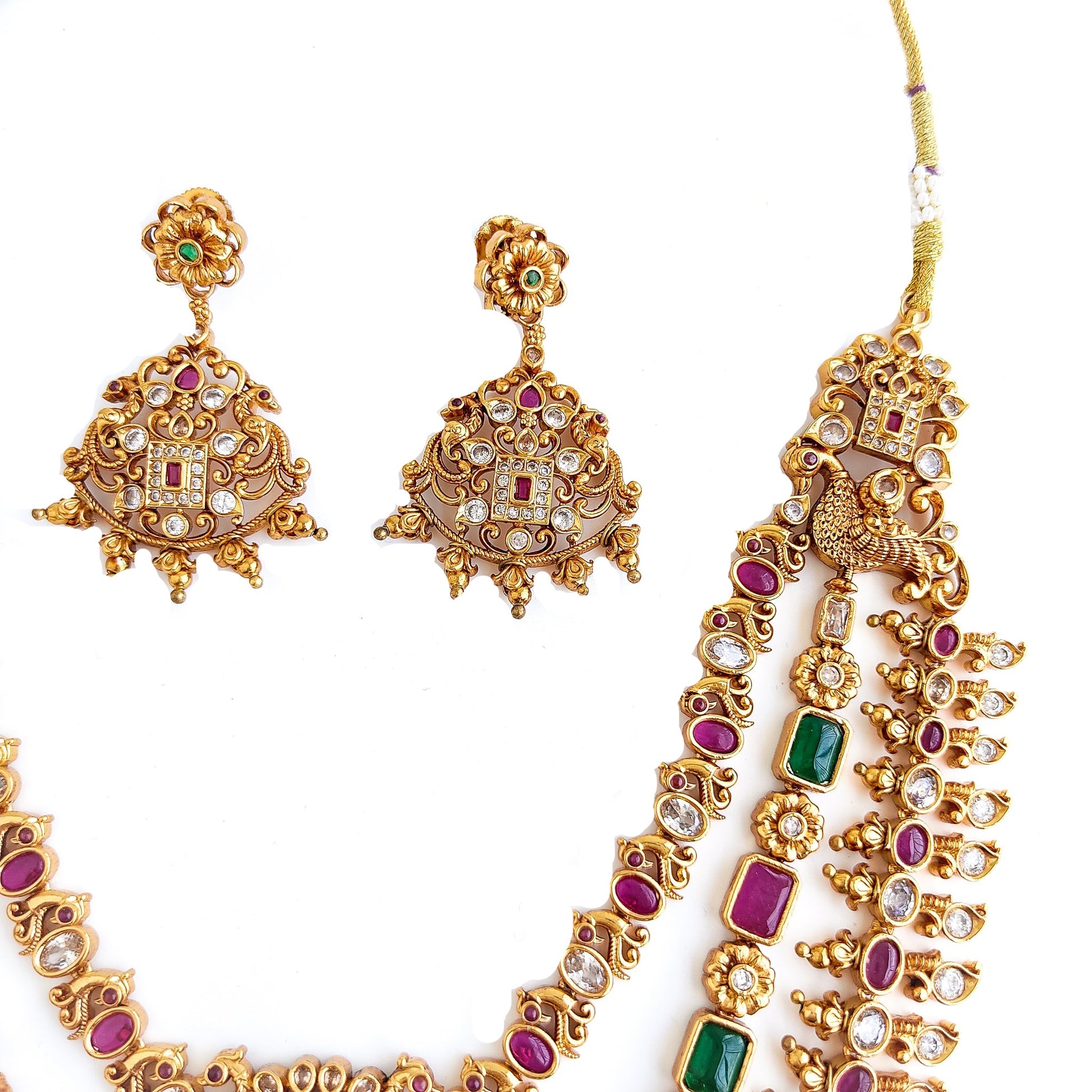 Multi layered stone studded long haar