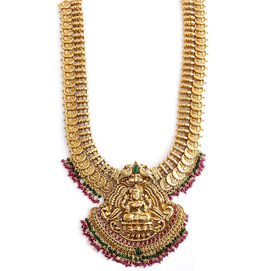 kaasu haaram with lakshmi pendant