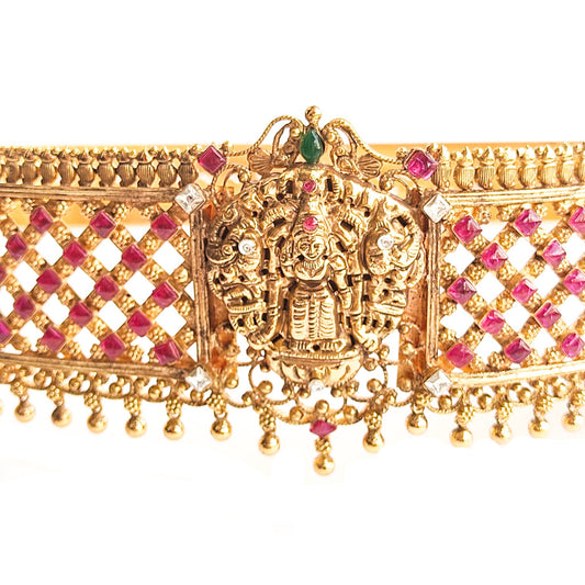 Designer gold bridal jadau kundan hip belt for sarees with price