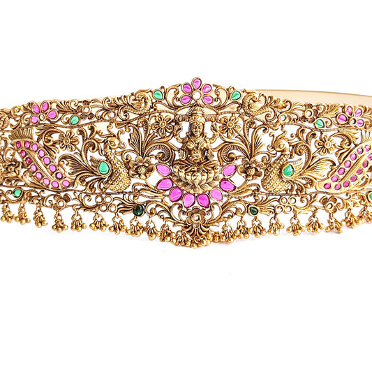 Designer gold bridal hip belt and waist belt for sarees with price