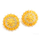 Haldi yellow choker with matching studs