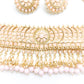 Baby pink choker set. Pastel pink stone choker set.
