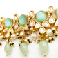 polki choker set with pastel blue stones