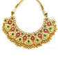 jadau kundan necklace set with gold beads