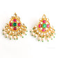 jadau kundan necklace set with pearls