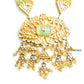 Light green beads long kundan haar set