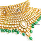Bridal kundan necklace set with tikka