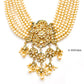 Pearls long haar set with kundan pendant