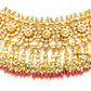 Jadau kundan choker set with pink beads