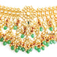 Polki bridal choker with green beads