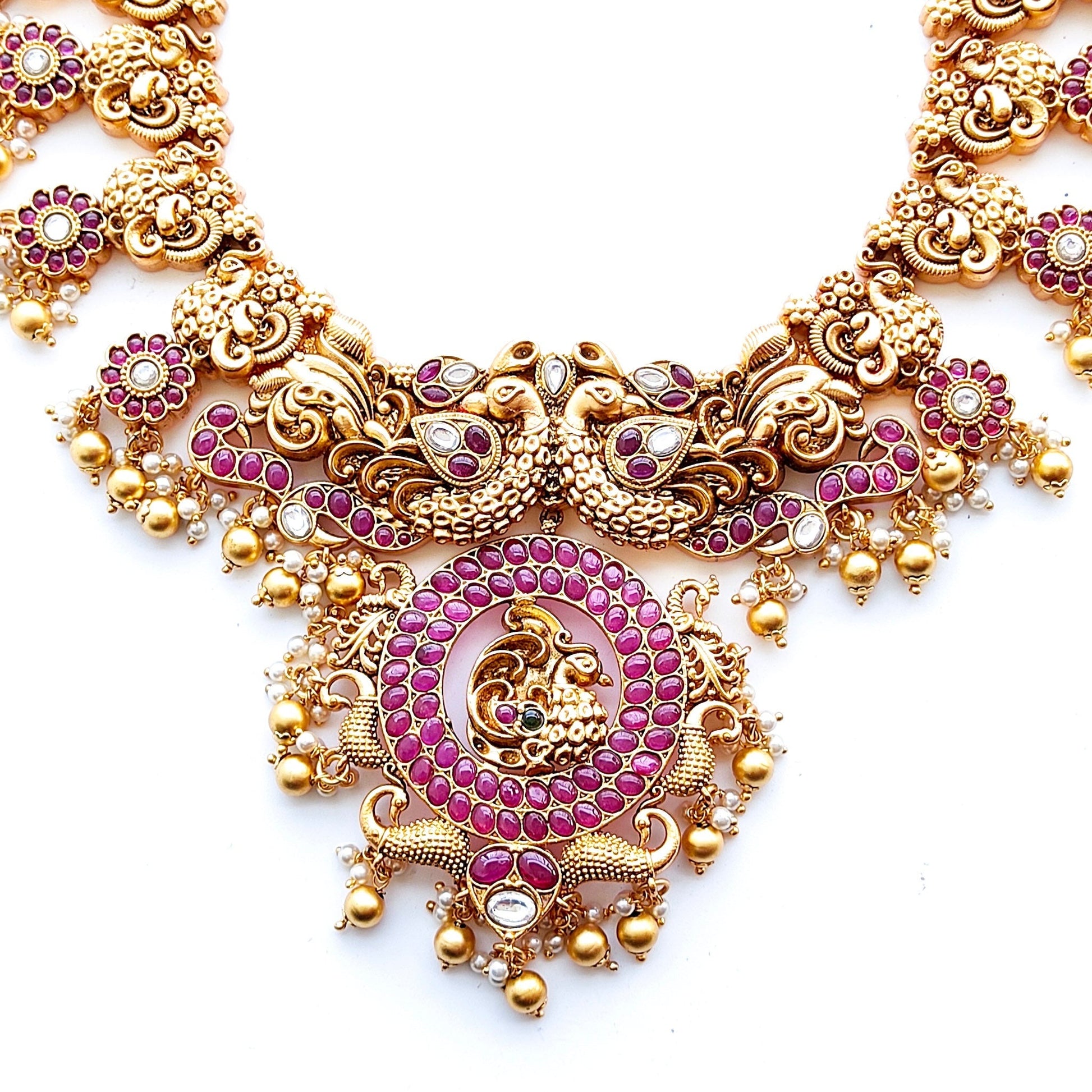 antique long necklaces wedding jewellery