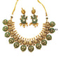 green stone antique necklace set