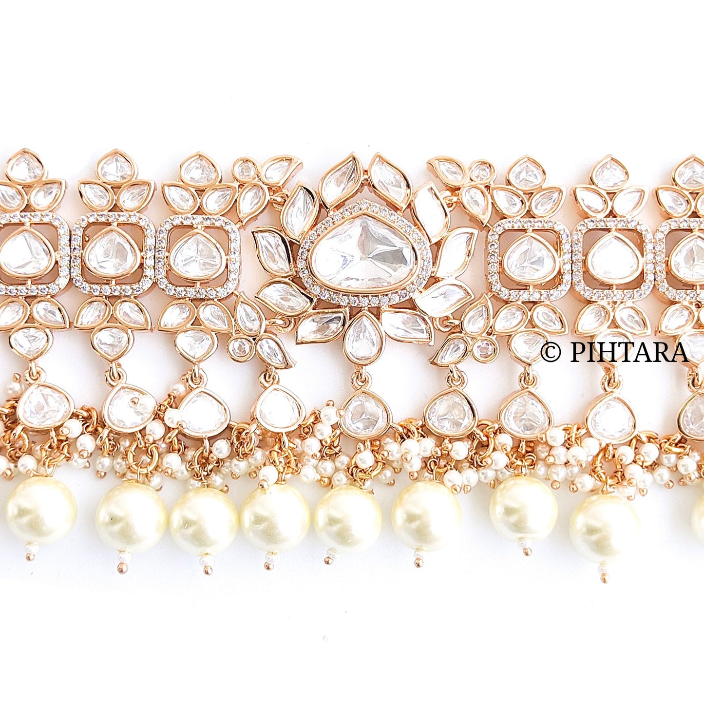 polki choker set with pearls