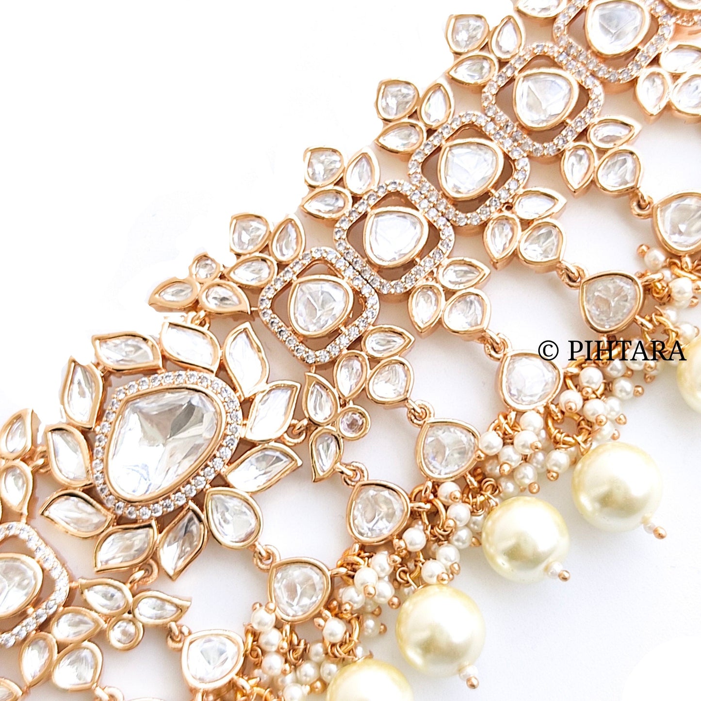 polki choker set with pearls